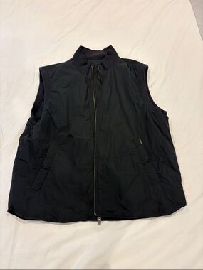 Men's Black Quilted Zip Vest
